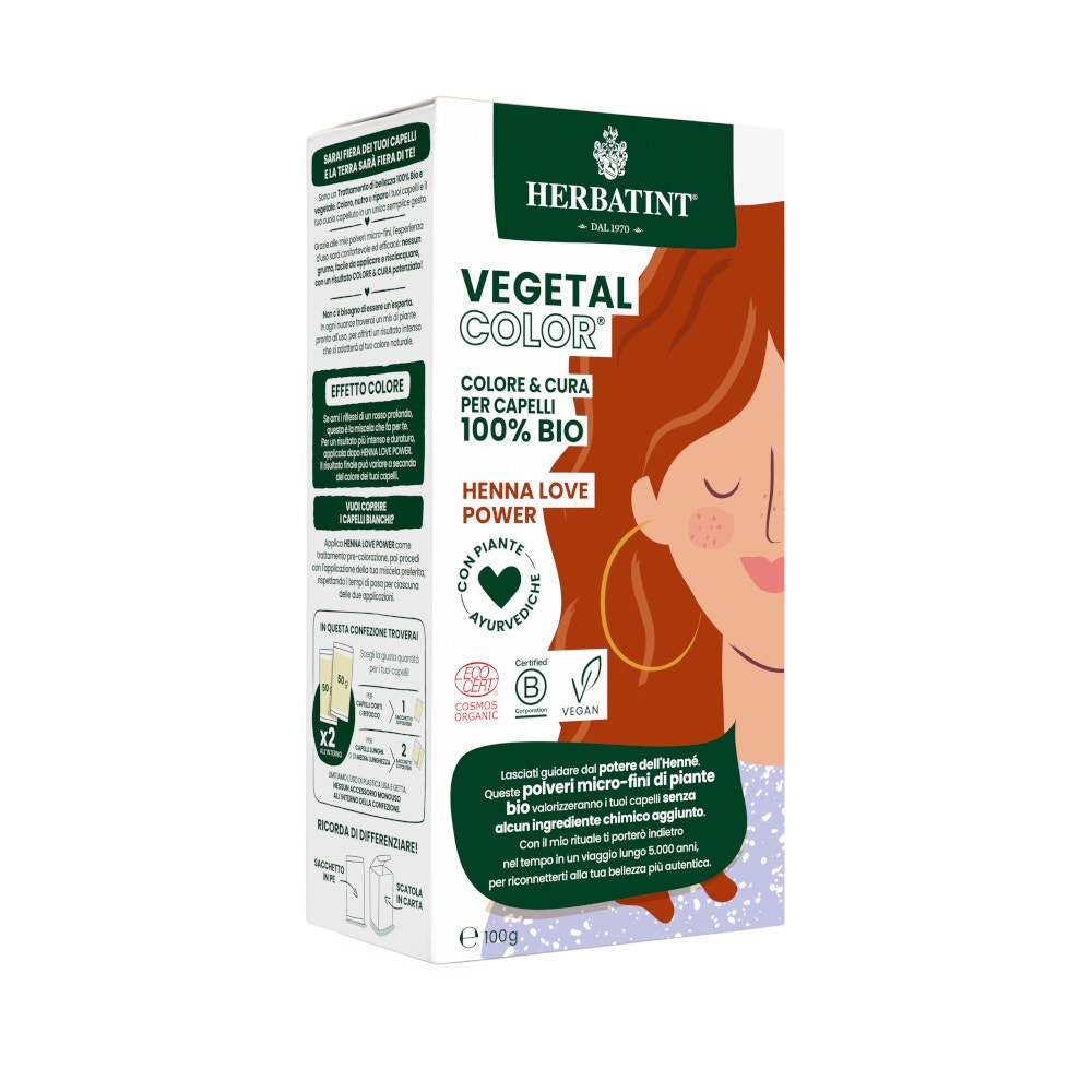 Herbatint Vegetal Color Henna Love Power Hennè Puro 100g-4