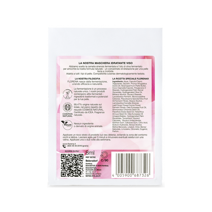 Florena Maschera Viso Idratante 1 Pezzo 8ml-3