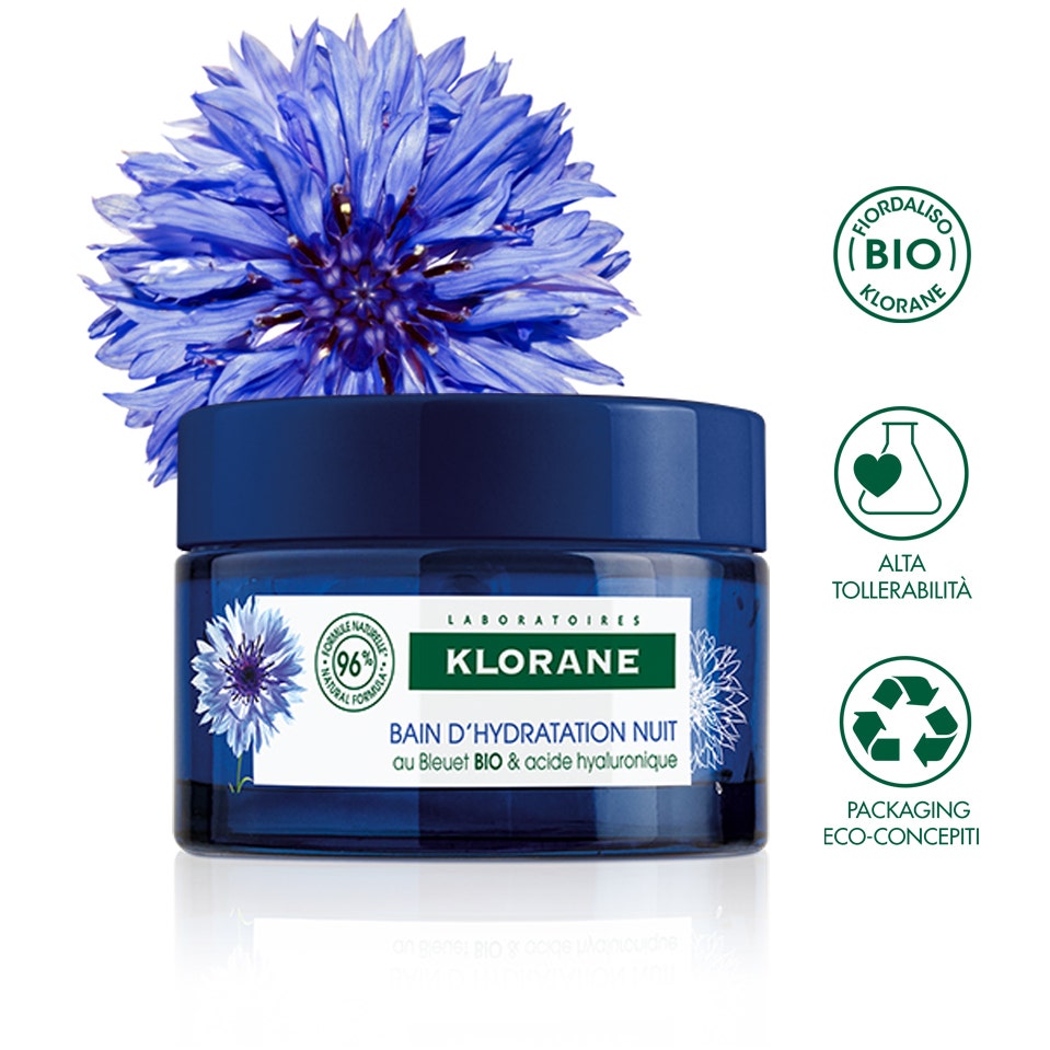 Klorane Crema Notte Idratante Fiordaliso Bio 50ml-9