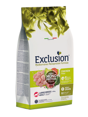 Exclusion Mediterraneo Monoprotein Noble Grain Crocchette Pollo Per Cani Adulti Taglia Grande Sacco 12kg-1