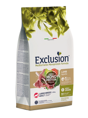Exclusion Mediterraneo Monoprotein Formula Noble Grain Lamb Crocchette Con Agnello Per Cani Adulti Taglia Grande Sacco 12kg-1