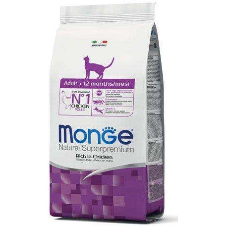 Monge Ricco Di Pollo Cibo Secco Gatti Adulti Sacco 10 Kg-1