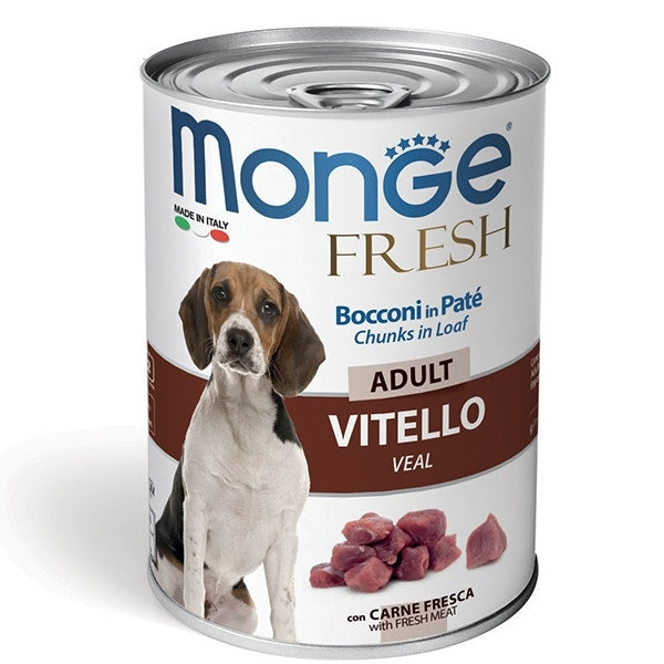 Monge Fresh Adult Vitello Cibo Umido per Cani Adulti 400g-1