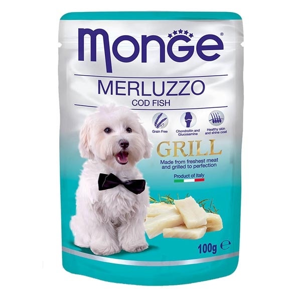 Monge Grill Merluzzo Cibo Umido Per Cani Adulti 100g-1