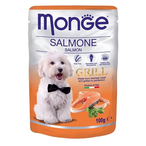 Monge Grill Salmone Cibo Umido Per Cani Adulti 100g-1