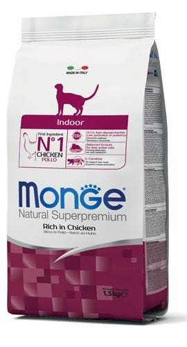 Monge Natural Superpremium Indoor Ricco In Pollo Cibo Secco Gatti Adulti Sacco 1,5kg-2