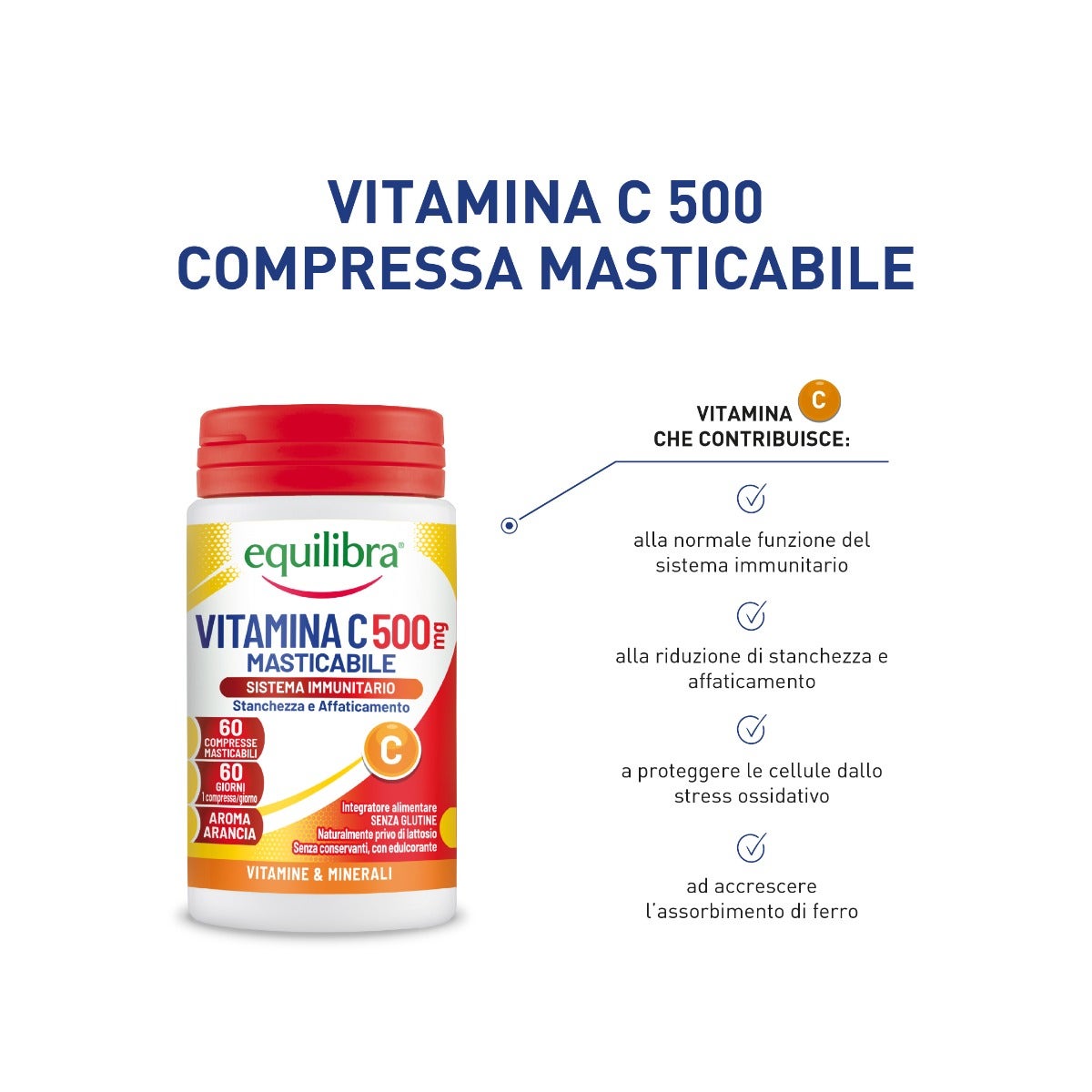 Equilibra Vitamina C 500 60 Compresse Masticabili-9