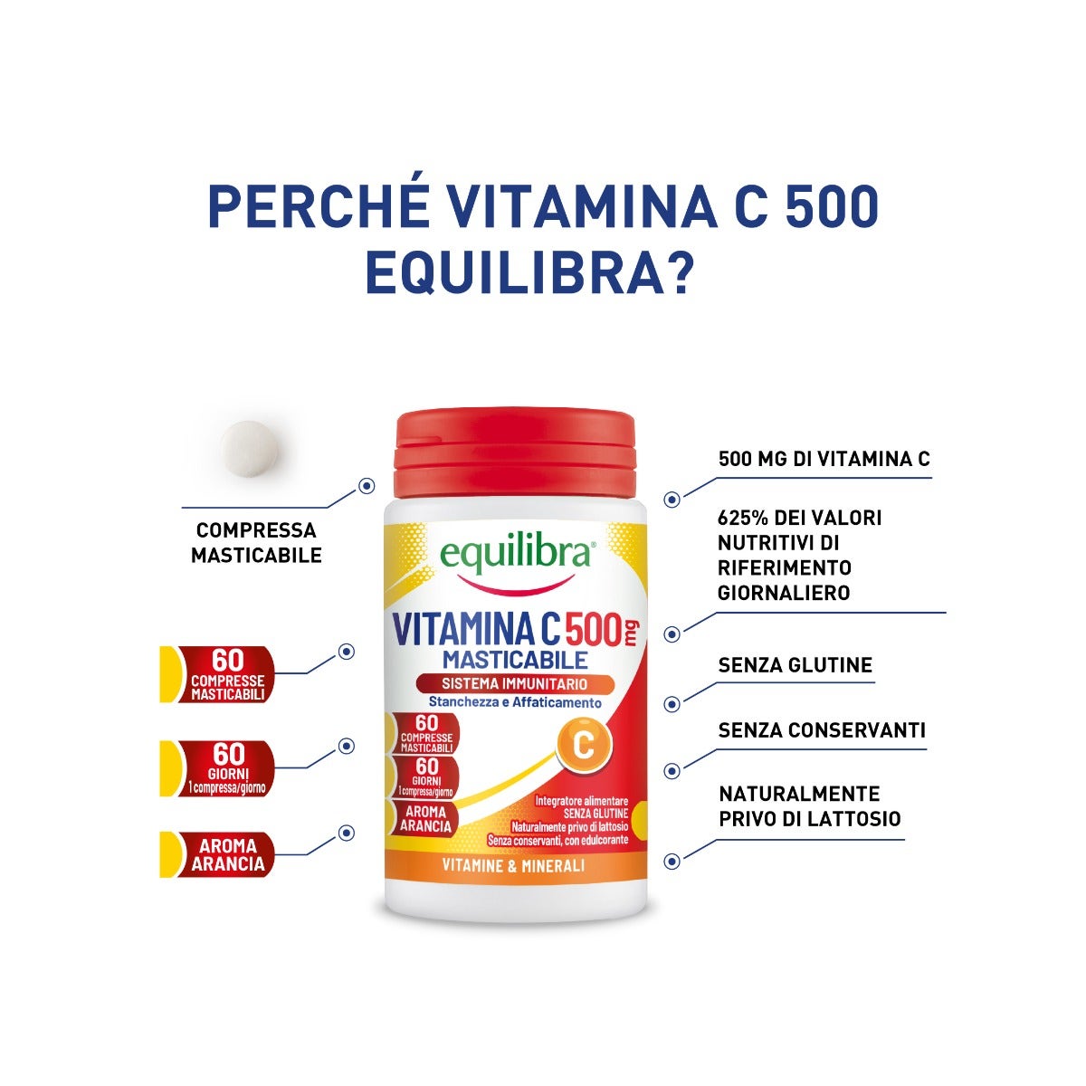Equilibra Vitamina C 500 60 Compresse Masticabili-10