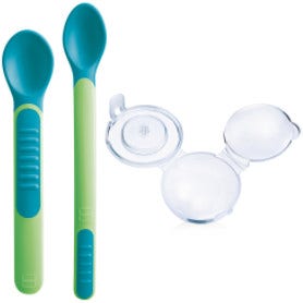 Mam Heat Sensitive Spoons&Cover Neutro 6M+  - 1