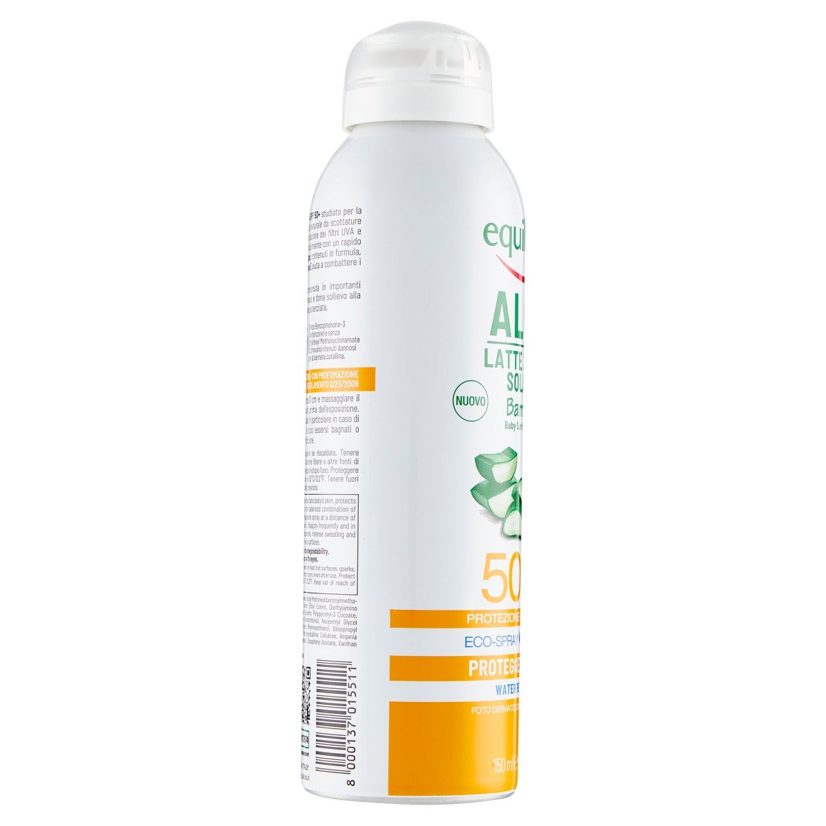 Equilibra Aloe Latte Spray Solare Corpo Bimbi Pelle Delicata SPF50+ 150ml-3