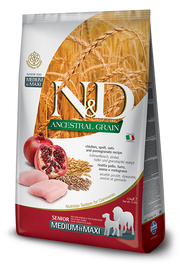 Farmina N&D Ancestral Grain Pollo E Melograno Cani Senior Taglia Media E Grande Sacco 2,5kg-1