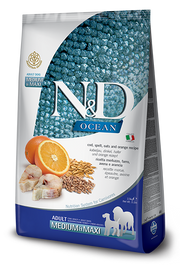 Farmina N&D Ocean Merluzzo E Farro Cani Adulti Taglia Media E Grande Sacco 2,5kg-5