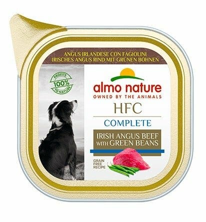 Almo Nature HCF Complete Angus Irlandese Con Fagiolini Per Cani Adulti Vaschetta 85g-2
