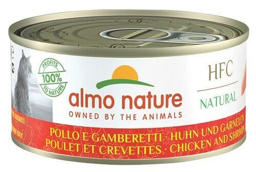 Almo Nature HFC Natural Cibo Umido Pollo E Gamberetti Per Gatti Adulti Scatoletta 150g-2