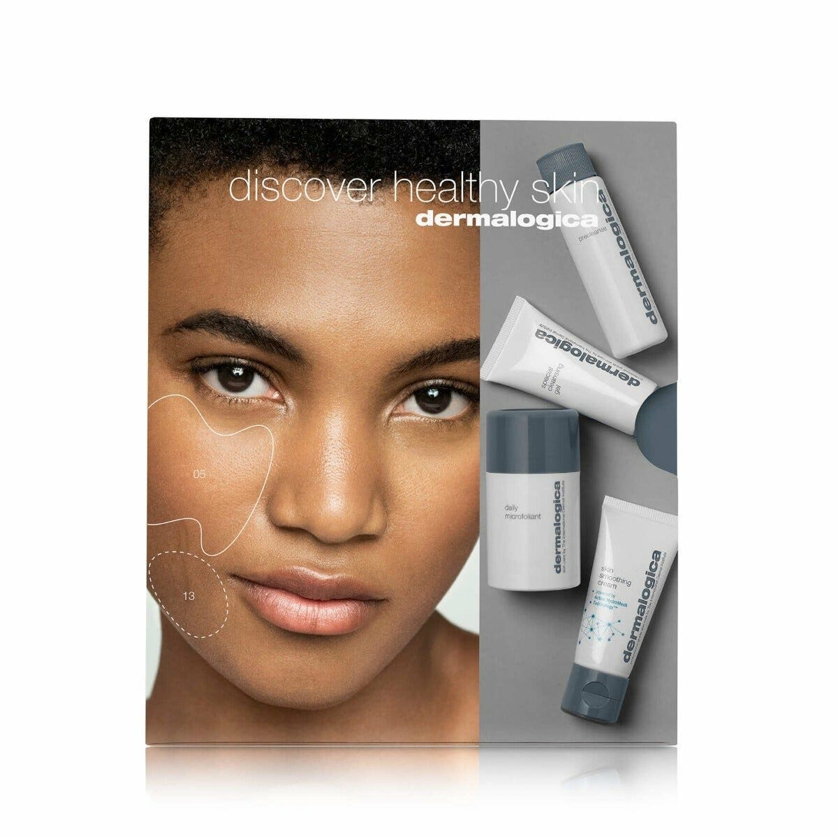 Dermalogica Discover Healty Skin Predetergente 30ml + Detergente 15ml + Polvere Esfoliante 13 g + Crema Idratante 15ml-1