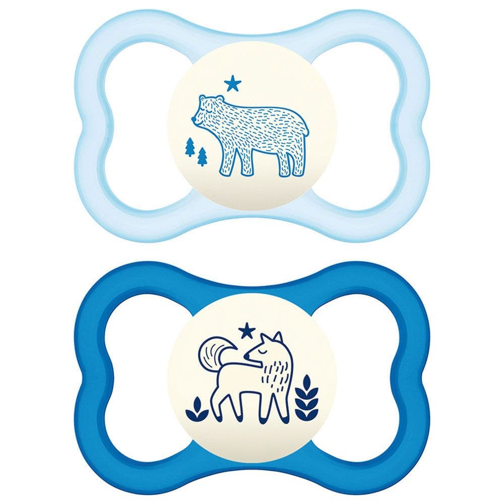 Mam Air Night Set Succhietto In Silicone Per Bambini 6 Mesi+ Fantasia Assortita-1