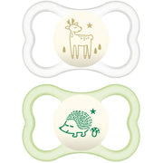 Mam Air Night Ciuccio Luminoso Silicone 6+ Neutro 2 Pezzi  - 1