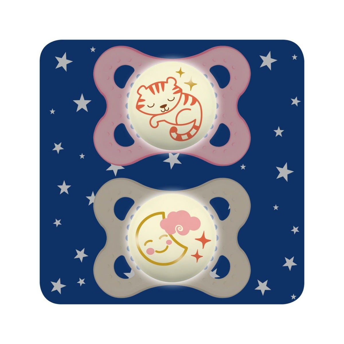 Mam Original Night Succhietto Silicone 2-6 Mesi Femmina 2 Pezzi-2