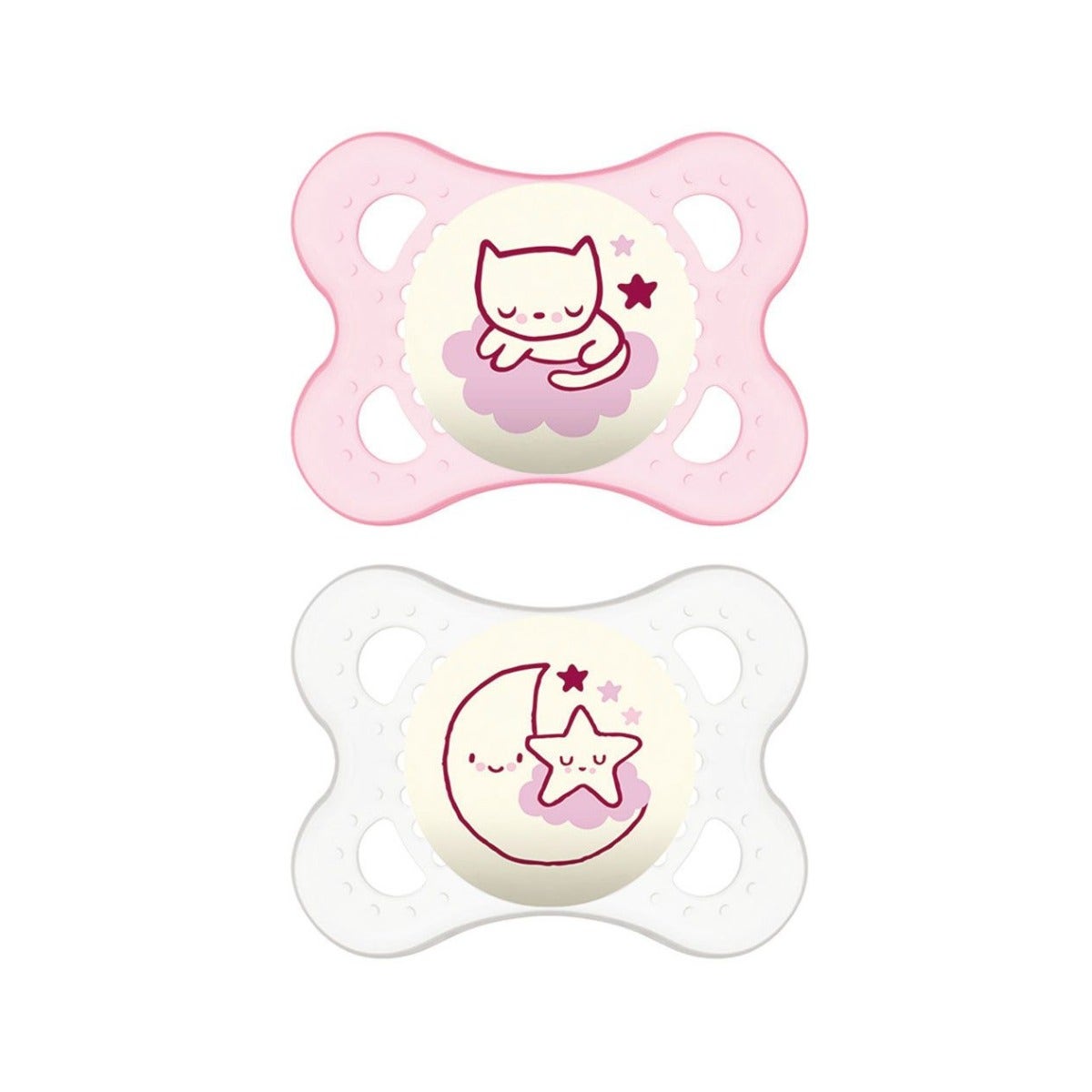 Mam Original Night Succhietto Silicone 2-6 Mesi Femmina 2 Pezzi-1