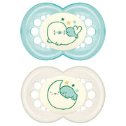 Mam Night Set Succhietto In Silicone Per Bambini 6 Mesi+ Fantasia Assortita-1