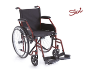 Moretti Ardea Carrozzina Pieghevole Autospinta Acciaio Verniciato Seduta 45cm-1