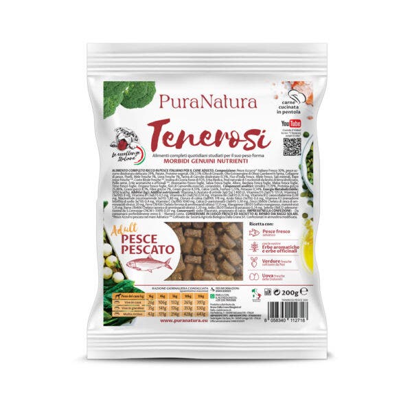 PuraNatura Tenerosi Pesce Cibo Secco Cani Adulti Sacco 200g-1