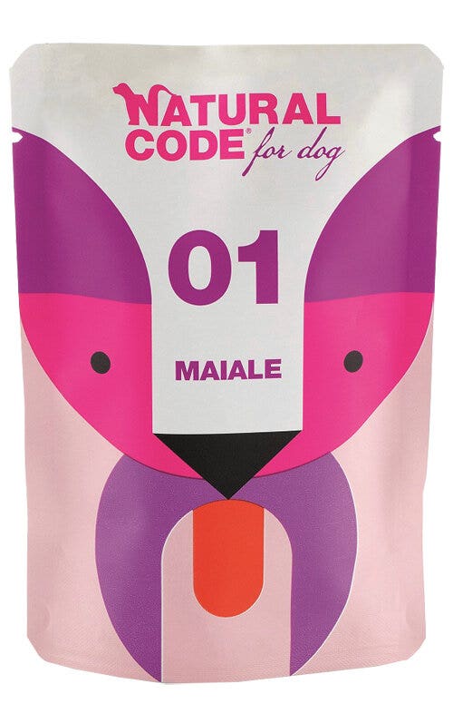 Natural Code 01 Maiale Cani Adulti Busta 100g-1