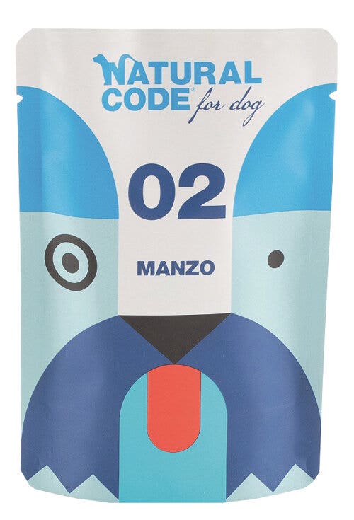 Natural Code 02 Manzo Cani Adulti Busta 100g-1