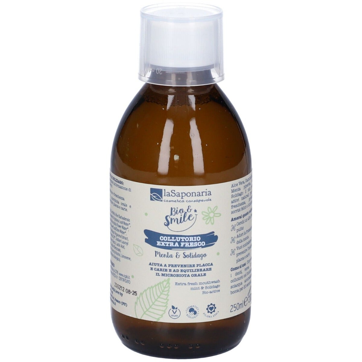 La Saponaria Bio&Smile Collutorio Extra Fresco Menta&Solidago 250ml-1