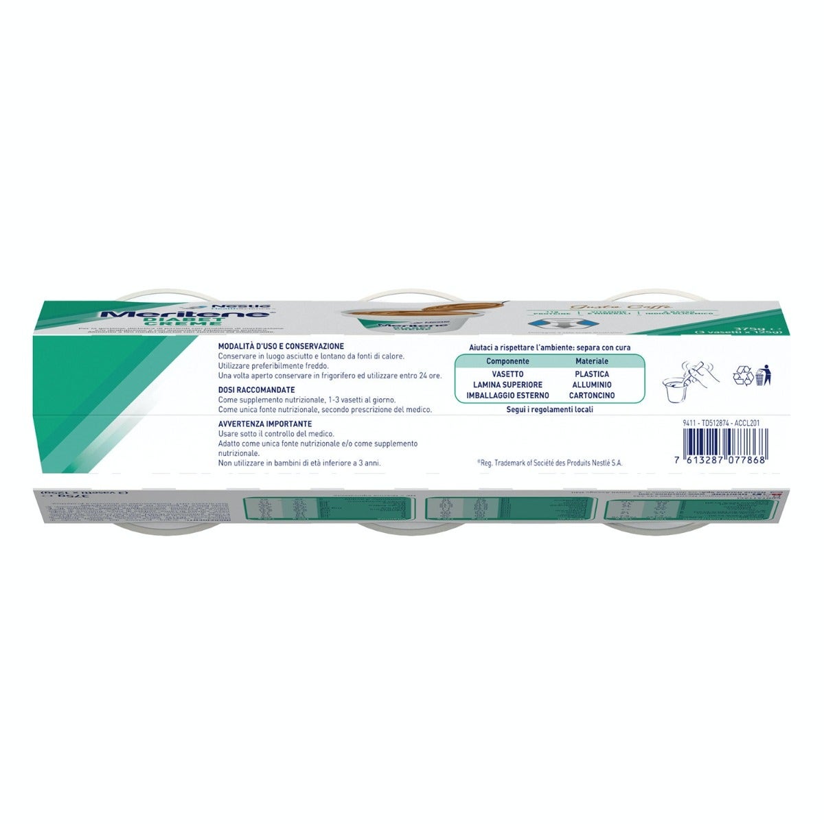 Meritene Diabet Creme Caffe' 3x125g-3