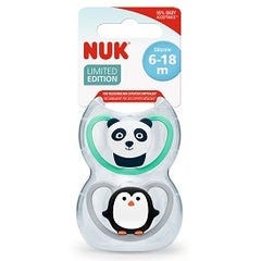 Nuk Succhietto Space Silicone Monochrome 6-18 Mesi 2 Pezzi-2