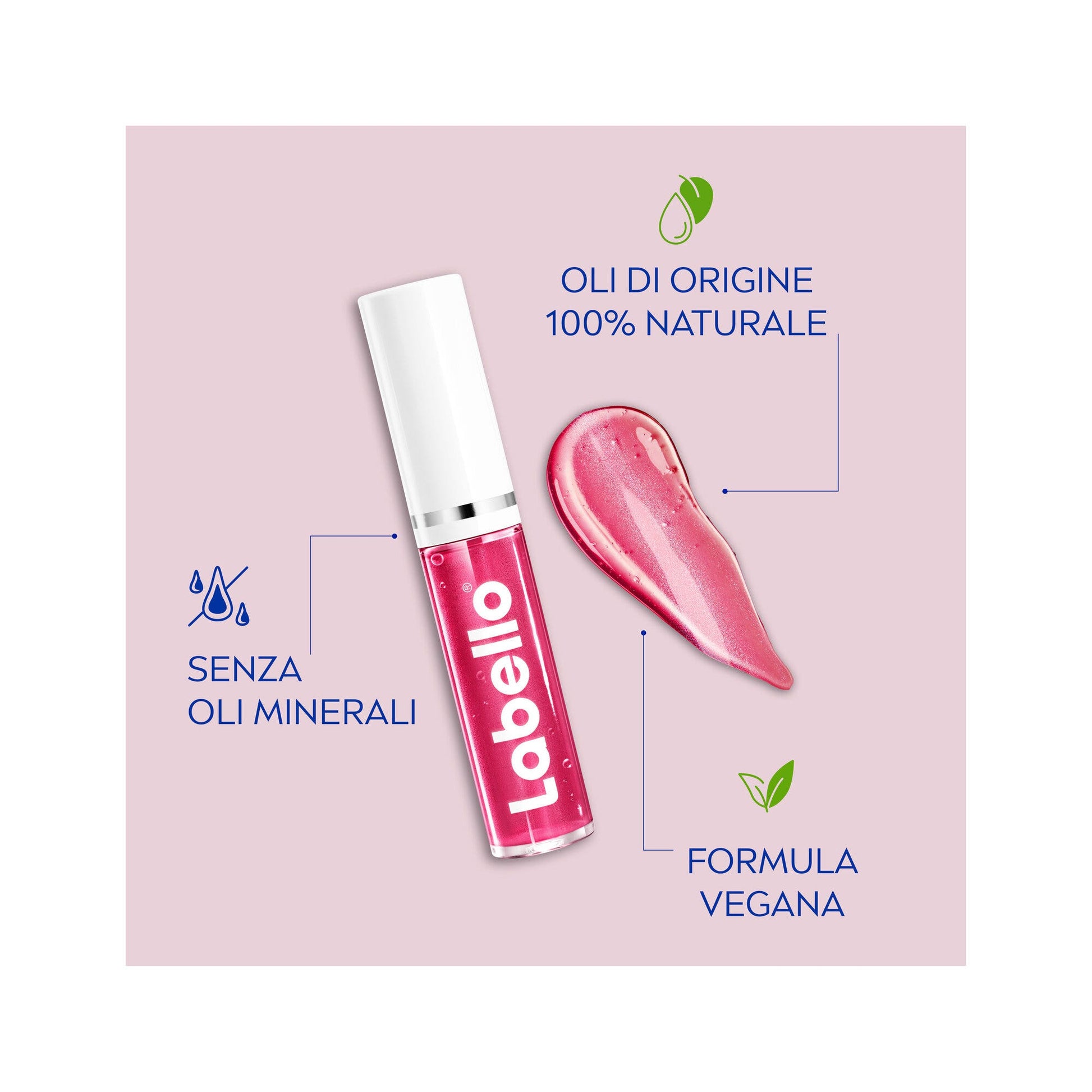 Labello Lip Oil Effetto Glossy Lucidalabbra Colorato Volumizzante E Idratante 5,5ml - Pink Rock-4