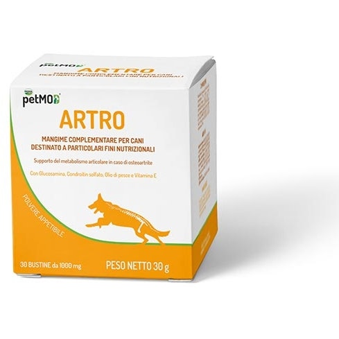 Petmod Artro Mangime Complementare Per Supporto Metabolismo Articolare Cani 30 Bustine -1