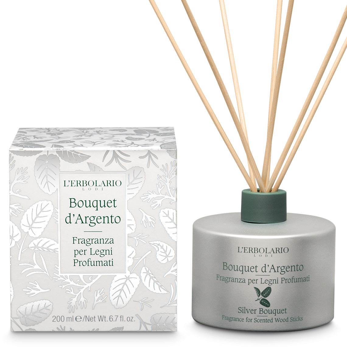 L'Erbolario Fragranza Per Legni Profumati Bouquet D'Argento 200ml-1