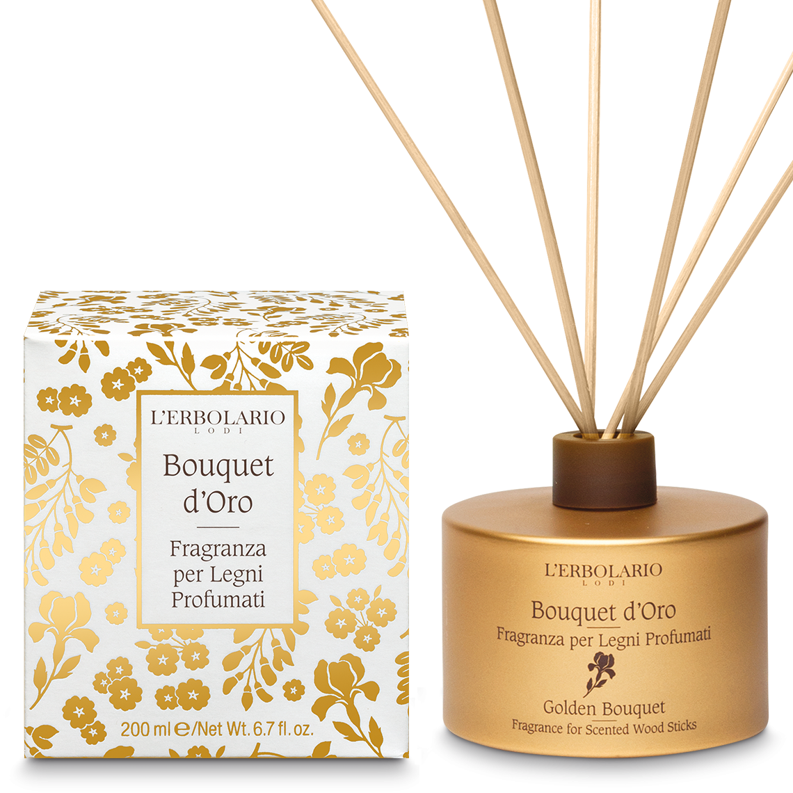L'Erbolario Fragranza Per Legni Profumati Bouquet D'Oro 200ml-1