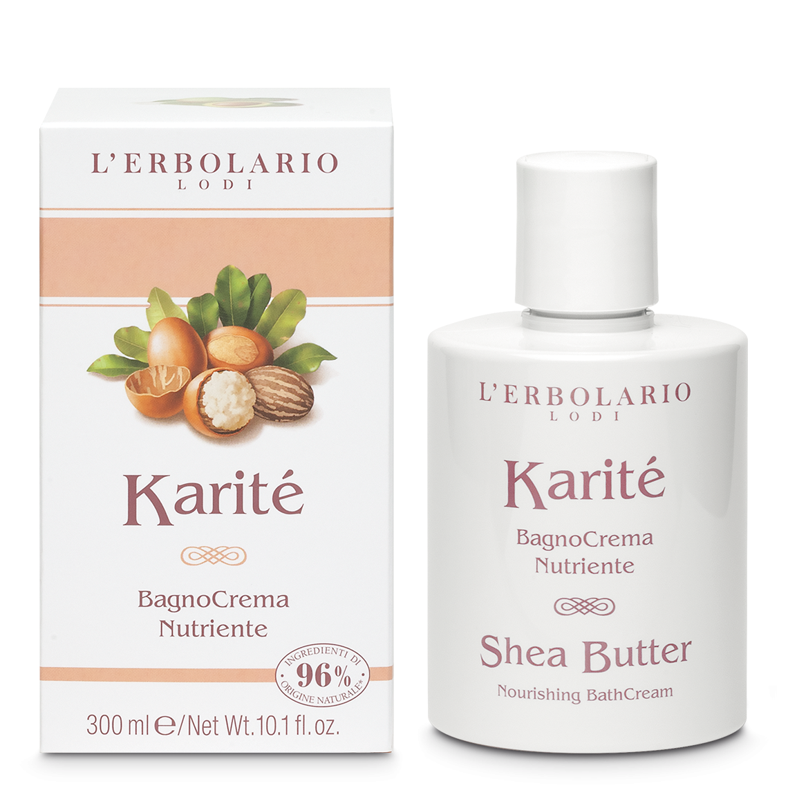 L'Erbolario Karité Bagno Crema Nutriente Detergente Cremoso Pelli Sensibili 300ml-1