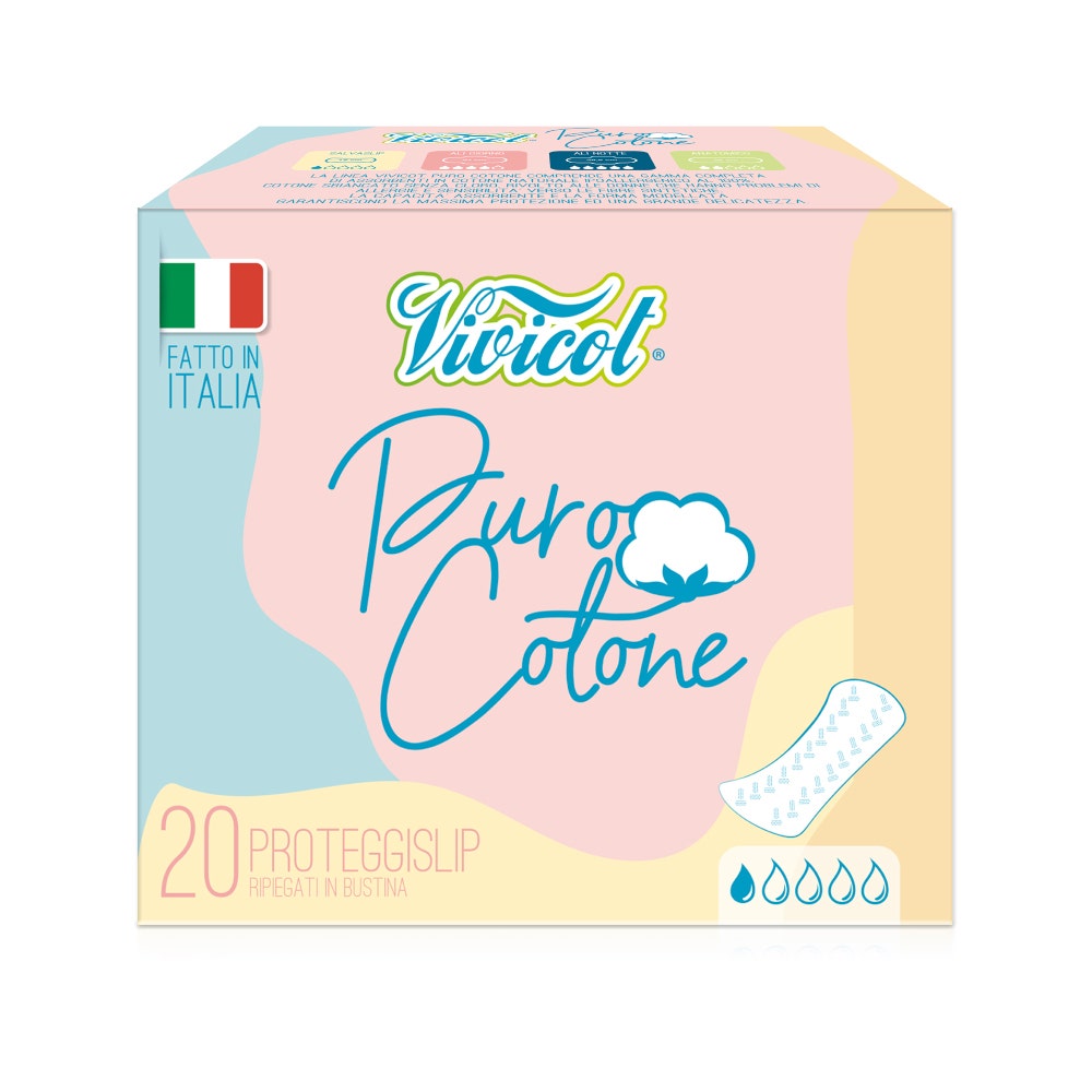 Vivicot Puro Cotone Salvaslip Ripiegato 20 Pezzi-2
