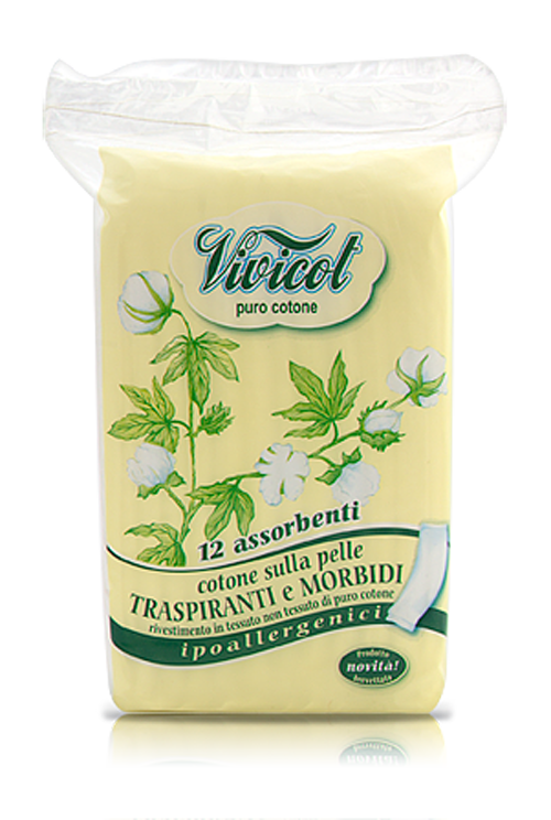 Vivicot Puro Cotone Assorbente Steso Giorno 12 Pezzi  - 7