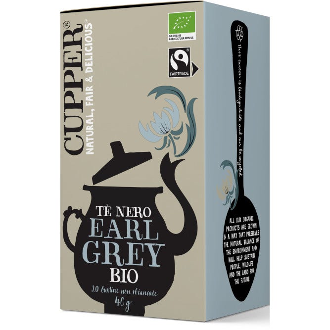 Cupper Early Grey Te Nero 20 Bustine 40g-1