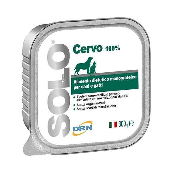 Drn Solo Cervo Alimento Dietetico Monoproteico Umido Per Cani/Gatti 300g-1