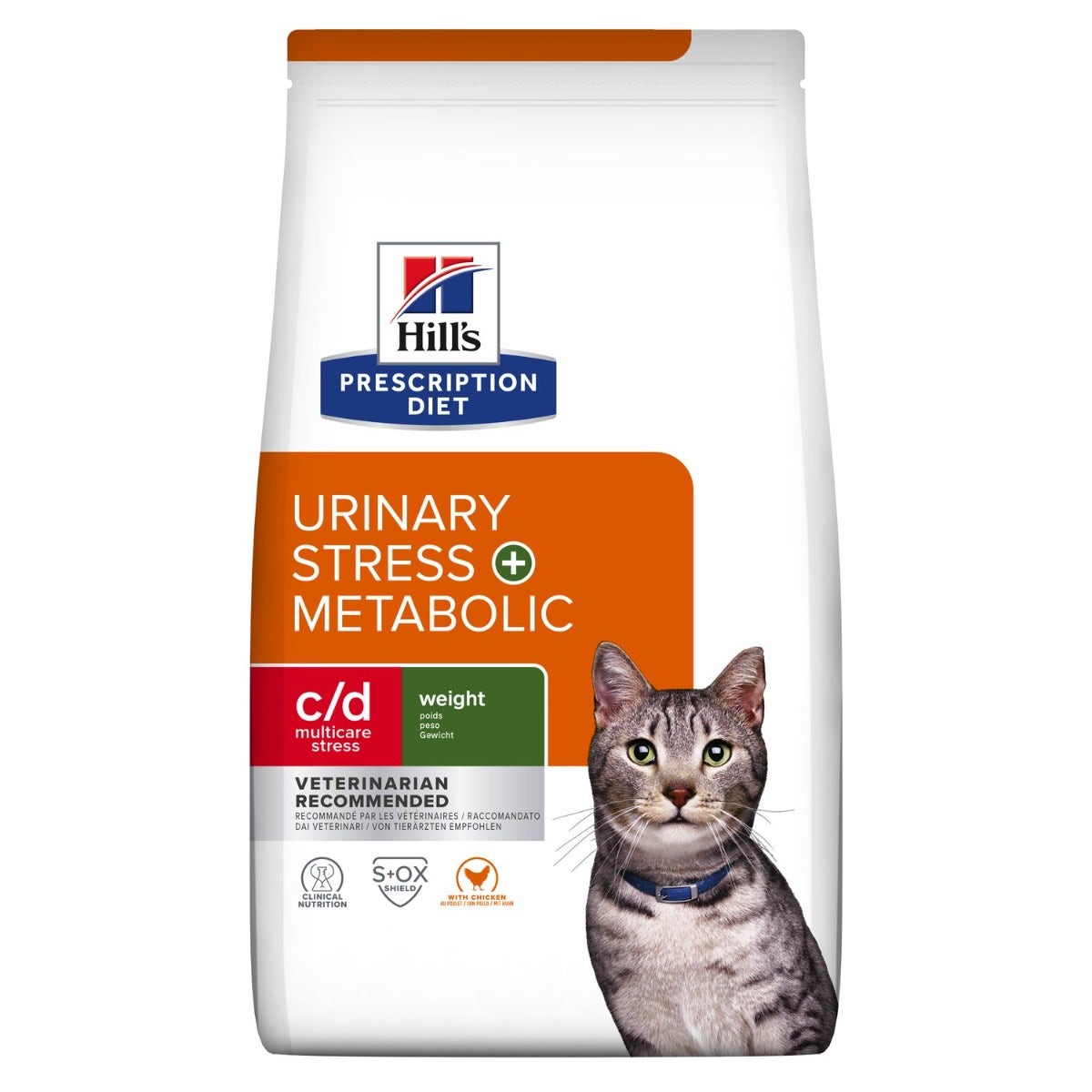 Hill's Prescription Diet C/D Multicare Stress Weight Crocchette Pollo Per Gatti Sacco 1,5kg-1