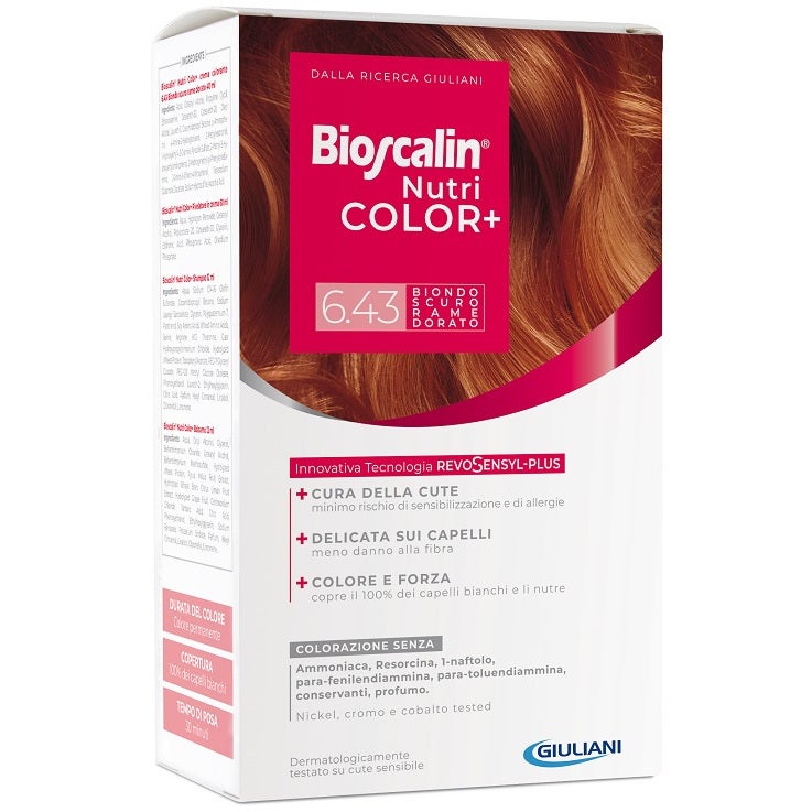 Bioscalin Nutricolor Plus Colorazione Capelli Permanente 6,43 Biondo Scuro Rame Dorato  - 2