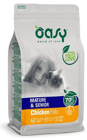 Oasy Lifestage Mature & Senior Pollo Cibo Secco Per Gatti 1,5kg-1