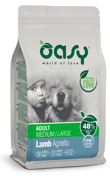 Oasy Dry Monoproteico Cane Adult Medium Large Agnello 12kg-1