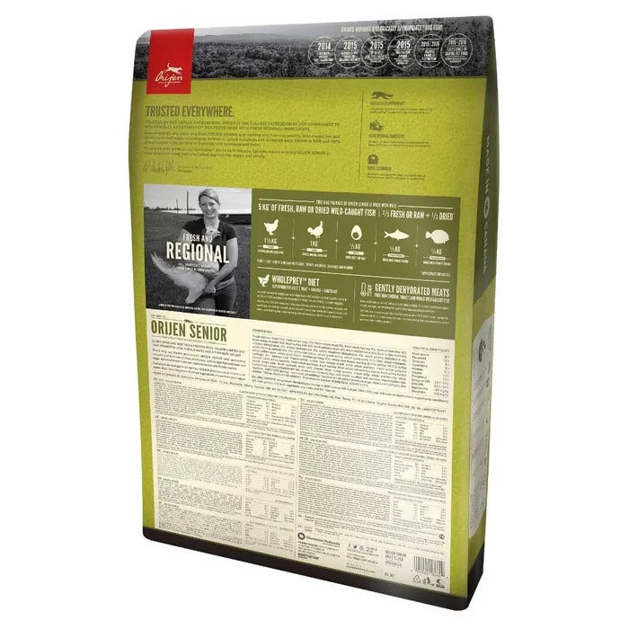 Orijen Senior Crocchette Con Pollo E Tacchino Per Cani Adulti E Anziani Sacco 6kg-2