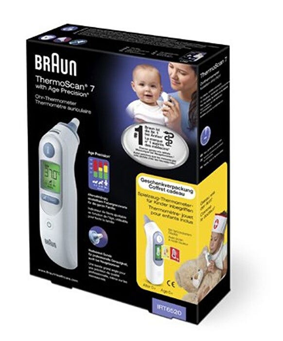 Braun TermoScan7 Termometro Auricolare+ 1 Termometro Giocattolo Bambini 0m+-3
