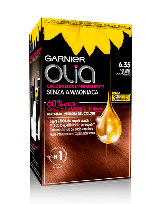 Garnier Olia Colorazione Capelli 6.35 Castano Chiaro Cioccolato-1