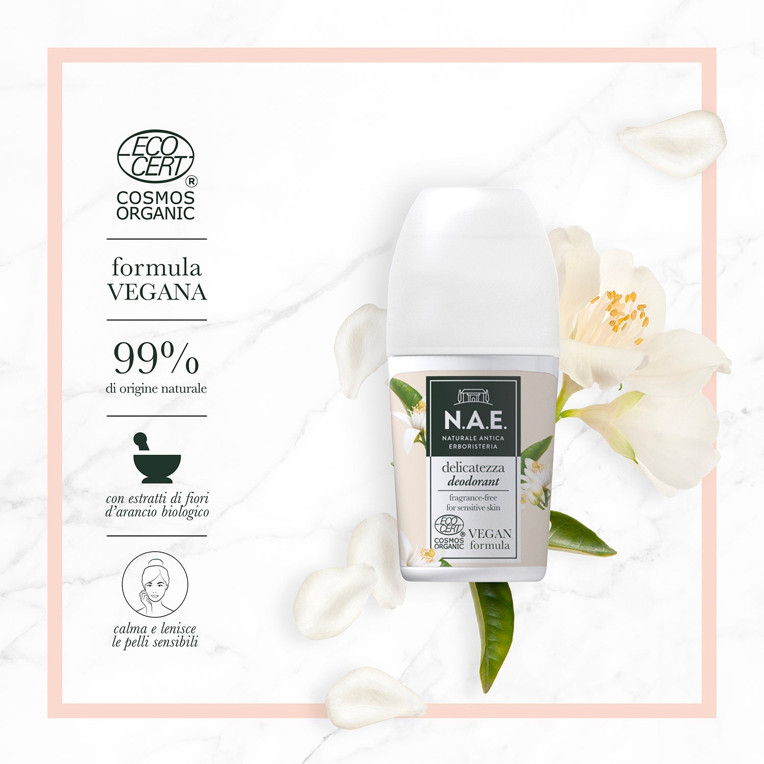N.A.E. Deodorante Delicatezza Formula Vegana 50ml  - 3