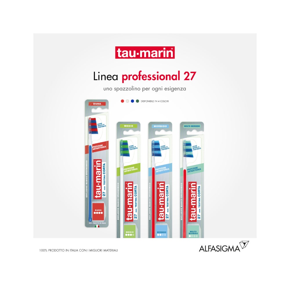 Taumarin Spazzolino Professional Duro 27 Con Antibatterico-27
