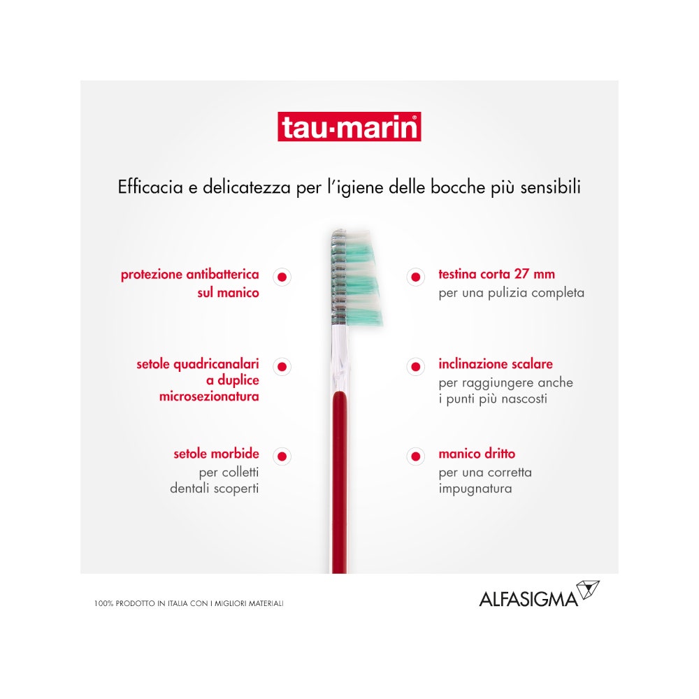 Taumarin Spazzolino Sensitive Gengive Antibatterico 1 Pezzo-6